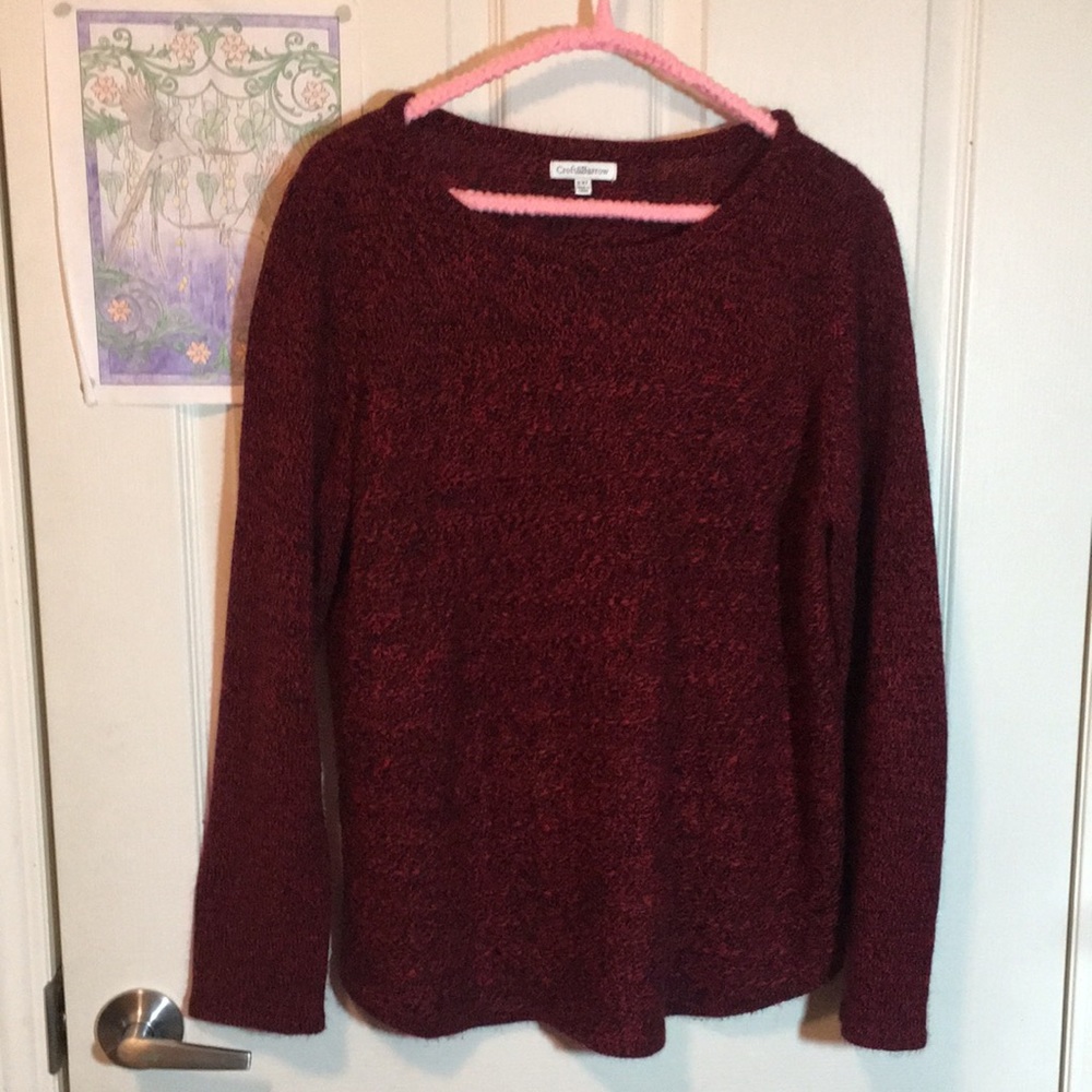 Croft & Barrow Red/Black Sweater